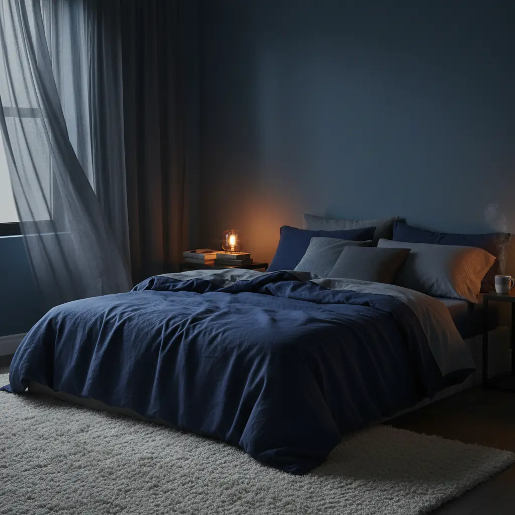 Relaxing in bed