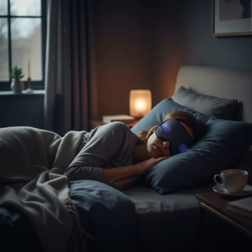 DreamWave Mask on nightstand
